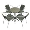GS-RG52X4 2 Grey Rattan Stacking Chairs Set