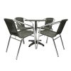 GS-RG52X4 3 Grey Rattan Stacking Chairs Set