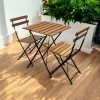 Folding Wooden Garden Bistro Set Folding Wooden Garden Bistro Set - BE Furniture Sales
