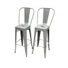 Grey Metal Tolix Counter Stools Grey Metal Tolix Counter Stools