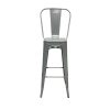 Grey Metal Tolix Counter Stools Grey Metal Tolix Counter Stools