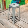 Grey Metal Tolix Bar Stools Grey Metal Tolix Bar Stools - BE Furniture Sales