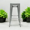 Grey Metal Tolix Bar Stools Grey Metal Tolix Bar Stools