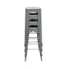 Grey Metal Tolix Bar Stools Grey Metal Tolix Bar Stools