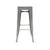 Grey Metal Tolix Bar Stools Grey Metal Tolix Bar Stools