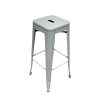 Grey Metal Tolix Bar Stools Grey Metal Tolix Bar Stools