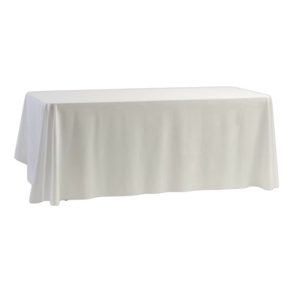 White 70 x 108 Tablecloth