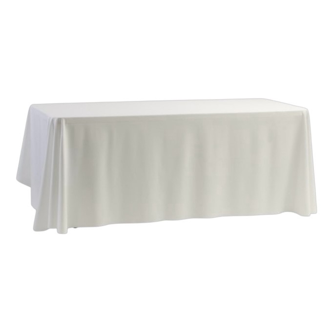 White 70 x 108 Tablecloth