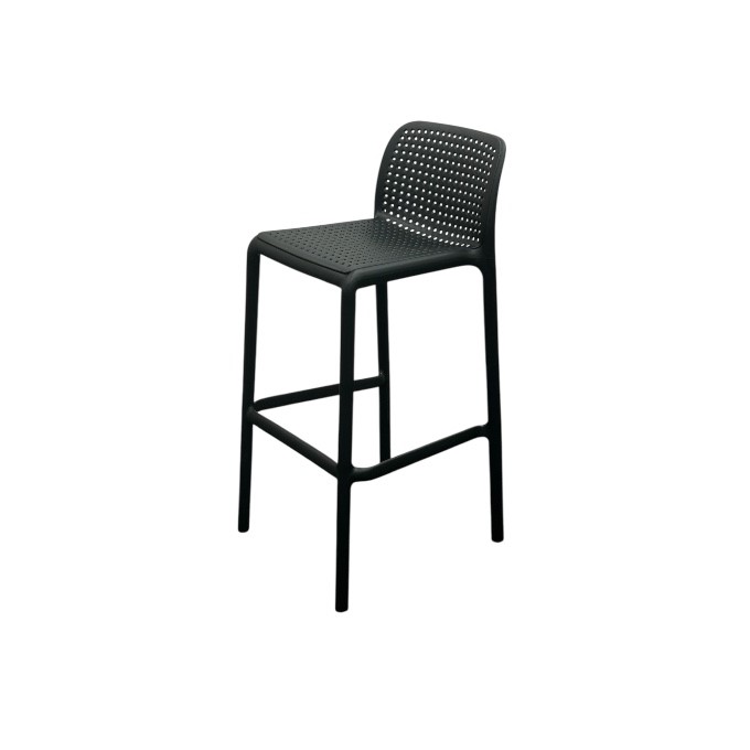 Black Plastic Bar Stool