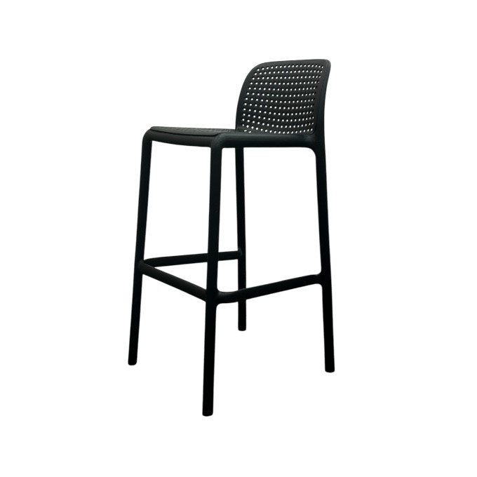 Black Plastic Bar Stool