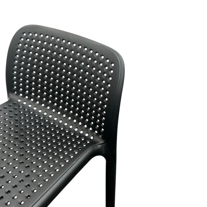 Black Plastic Bar Stool