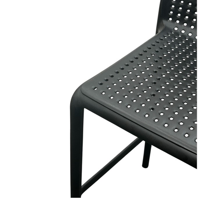 Black Plastic Bar Stool