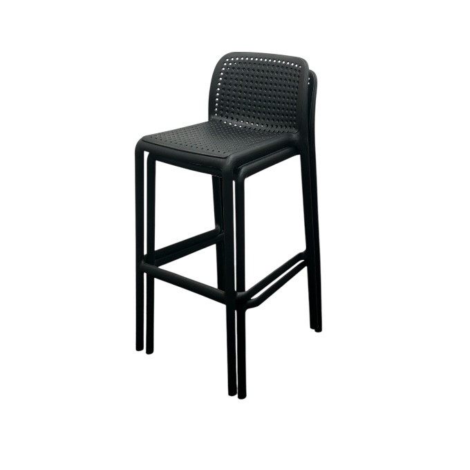 Black Plastic Bar Stool