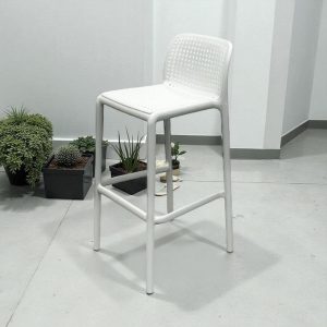 White Stacking Bar Stools - BE Furniture Sales