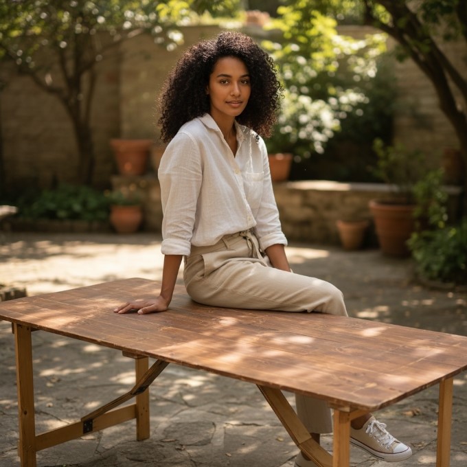 Wooden Rustic Trestle Table Wooden Rustic Trestle Table