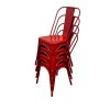 Red Metal Tolix Chairs Red Metal Tolix Chairs