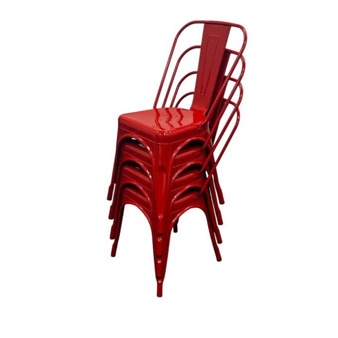 Red Metal Tolix Chairs Red Metal Tolix Chairs