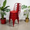 Red Metal Tolix Chairs Red Metal Tolix Chairs