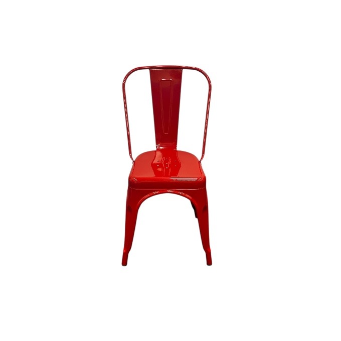 Red Metal Tolix Chairs Red Metal Tolix Chairs