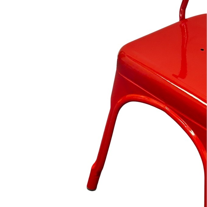 Red Metal Tolix Chairs Red Metal Tolix Chairs