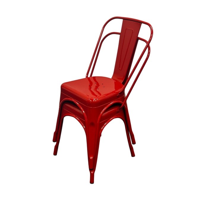 Red Metal Tolix Chairs Red Metal Tolix Chairs
