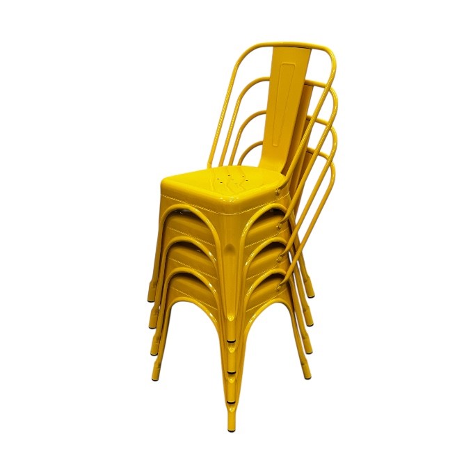 Yellow Metal Tolix Chairs