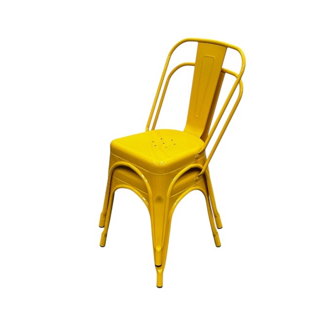 Yellow Metal Tolix Chairs