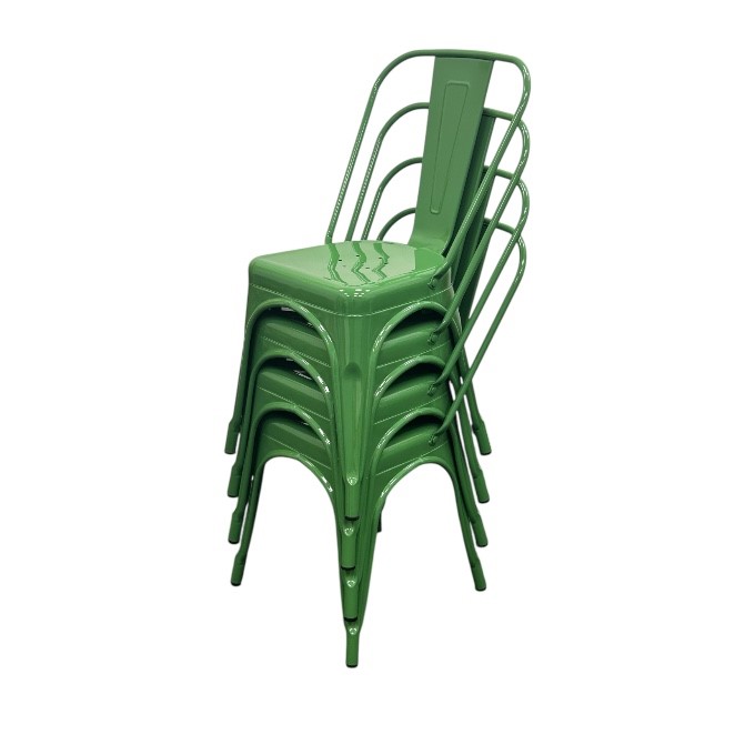 Green Metal Tolix Chairs Green Metal Tolix Chairs