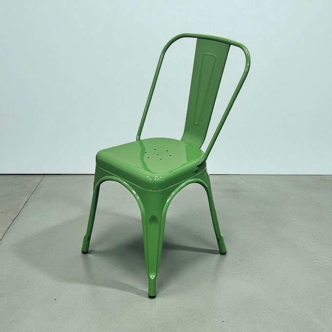 Green Metal Tolix Chairs Green Metal Tolix Chairs