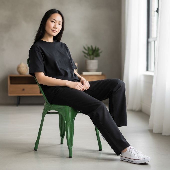 Green Metal Tolix Chairs Green Metal Tolix Chairs