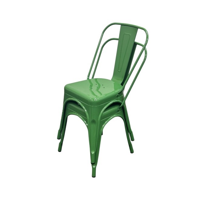 Green Metal Tolix Chairs Green Metal Tolix Chairs