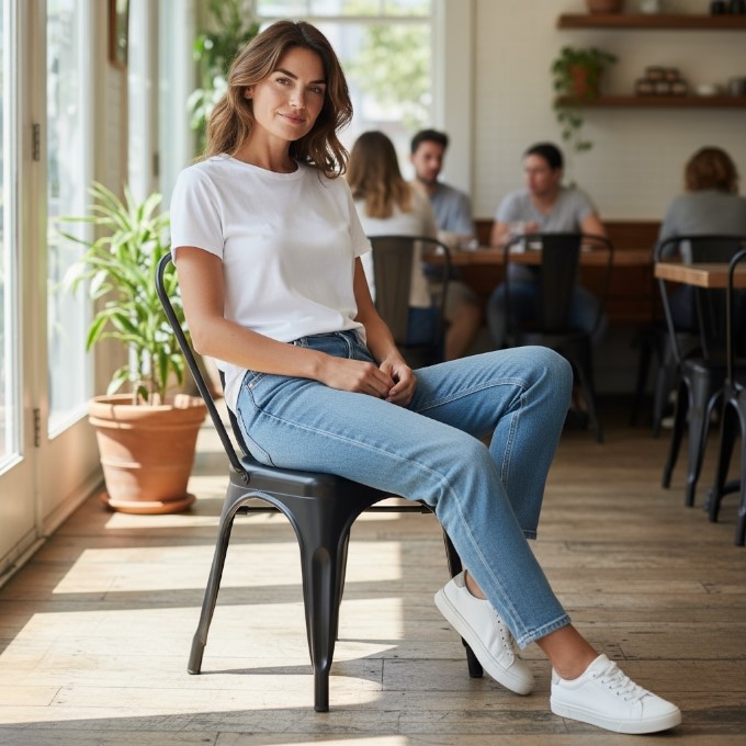 Matt Black Tolix Chairs