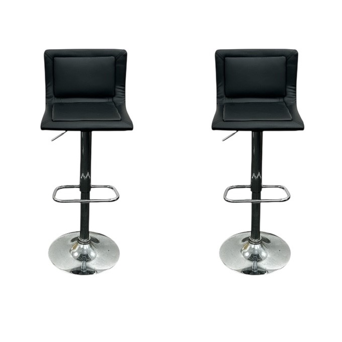 Black Leather High Stools