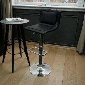 Black Leather High Stools - BE Furniture Sales