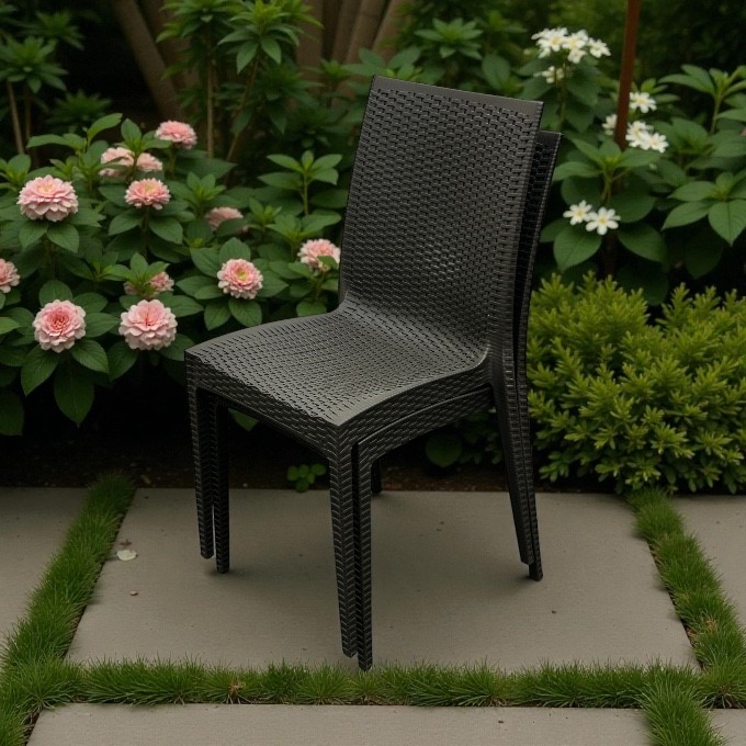 Dark Brown Rattan Chair