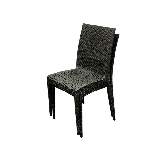 Dark Brown Rattan Chair