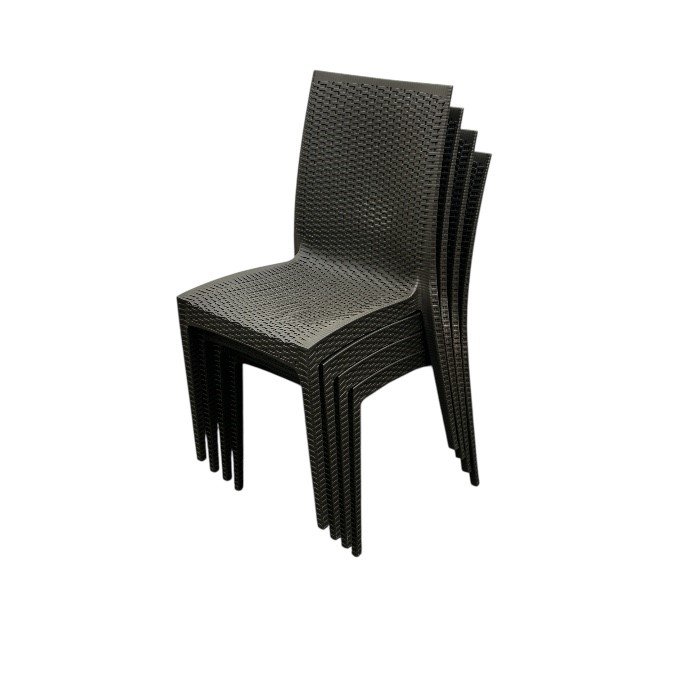 Dark Brown Rattan Chair