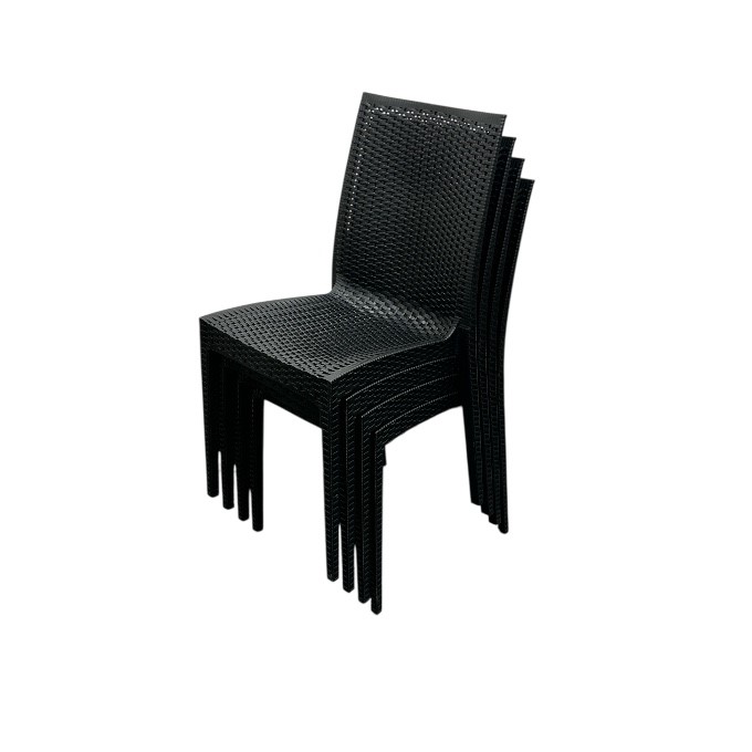 Black Rattan Garden Chairs