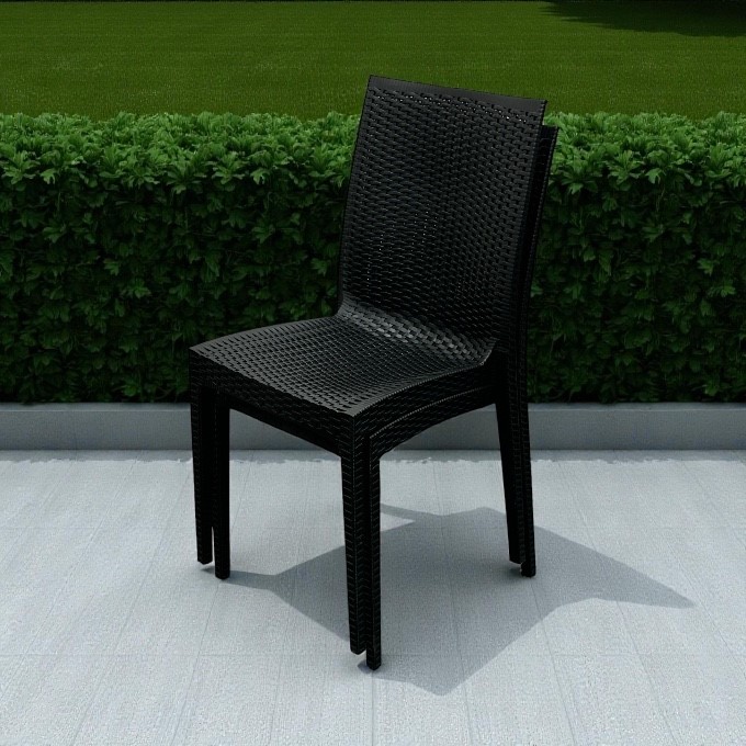 Black Rattan Garden Chairs