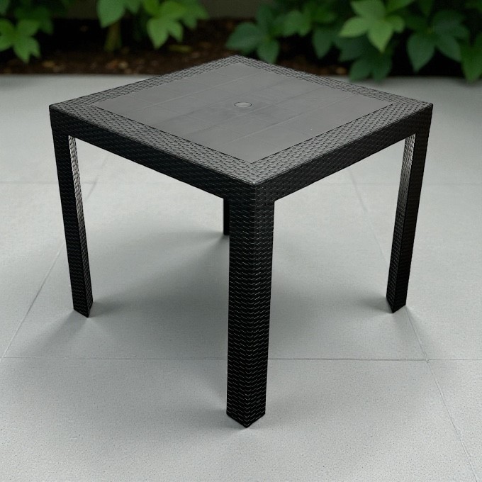 Black Rattan Garden Table Black Rattan Garden Table - BE Furniture Sales