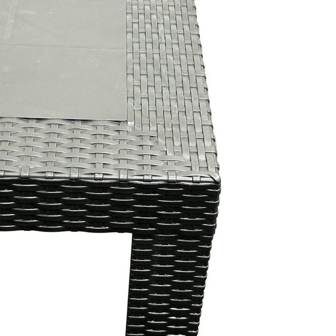 Black Rattan Garden Table Black Rattan Garden Table