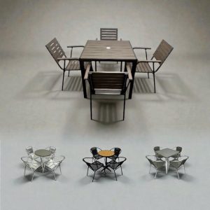 4 Chair Cafe Furniture Sets