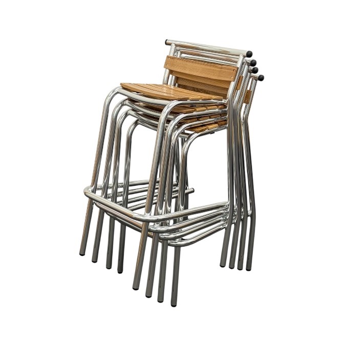Ash Aluminium Stacking Bar Stools Ash Aluminium Stacking Bar Stools
