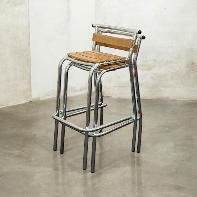 Ash Aluminium Stacking Bar Stools Ash Aluminium Stacking Bar Stools