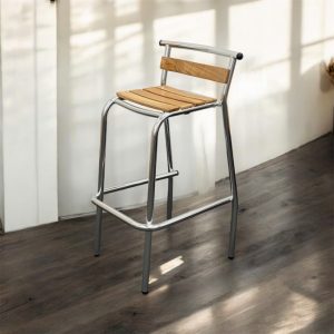 Ash Aluminium Stacking Bar Stools - BE Furniture Sales