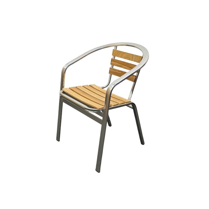 Ash Aluminium Stacking Chair - BE Furniture Sales