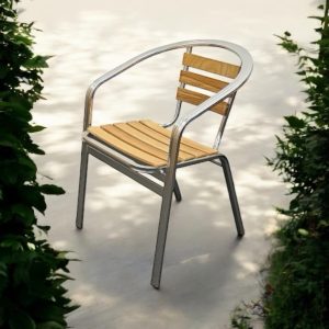 Ash Aluminium Stacking Chair - BE Furniture Sales
