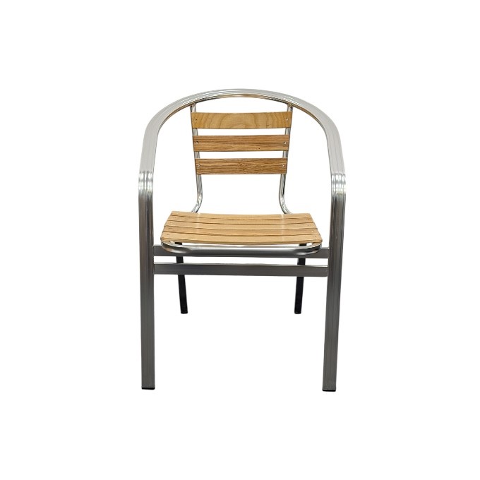 Ash Aluminium Stacking Chair