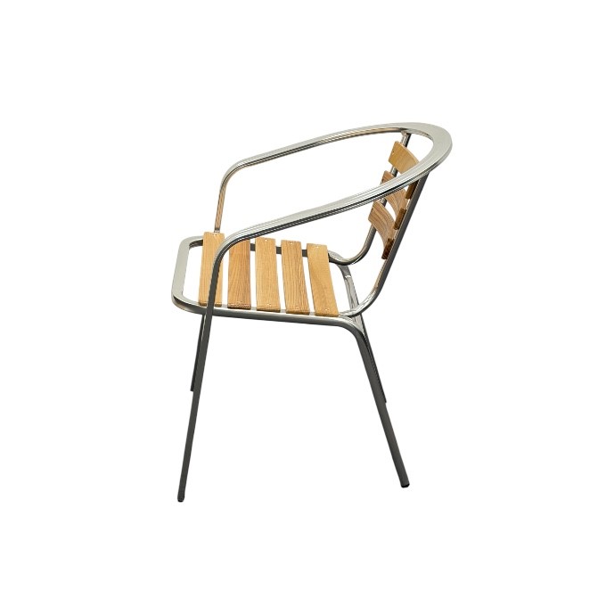 Ash Aluminium Stacking Chair