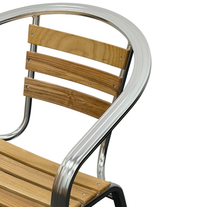 Ash Aluminium Stacking Chair